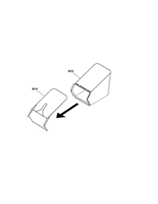 Grass Catcher (7101230) Diagram and Parts List for 7800878-EBTP22650E 2012 Briggs and Stratton Lawn Mower